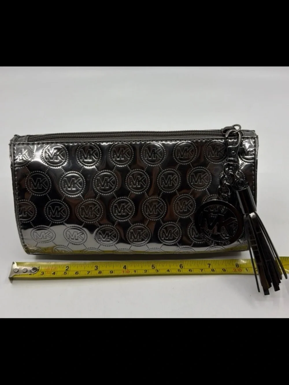 Limited Edition Michael Kors Cosmetic Metalli Monogram Logo Makeup Cosmetic Bag
